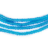Matte Translucent Sea Blue Ghana Glass Seed Beads (4mm)