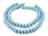 Light Blue Abacus Natural Wood Beads (10x15mm) - The Bead Chest
