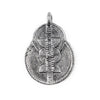 Silver Double Sun & Moon Baule Pendant (32x46mm)