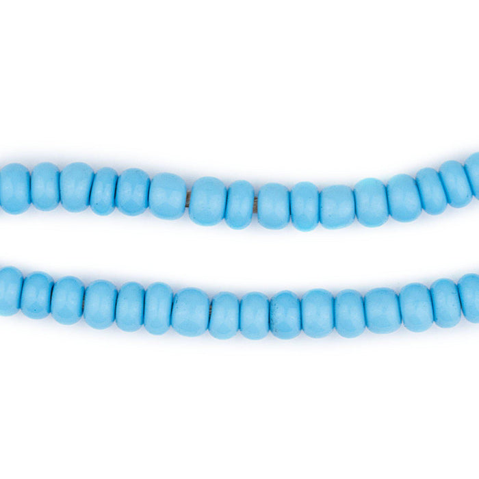 Turquoise Ghana Glass Beads (6mm) - The Bead Chest