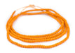 Electric Orange Ghana Glass Beads (2 Strands) - The Bead Chest
