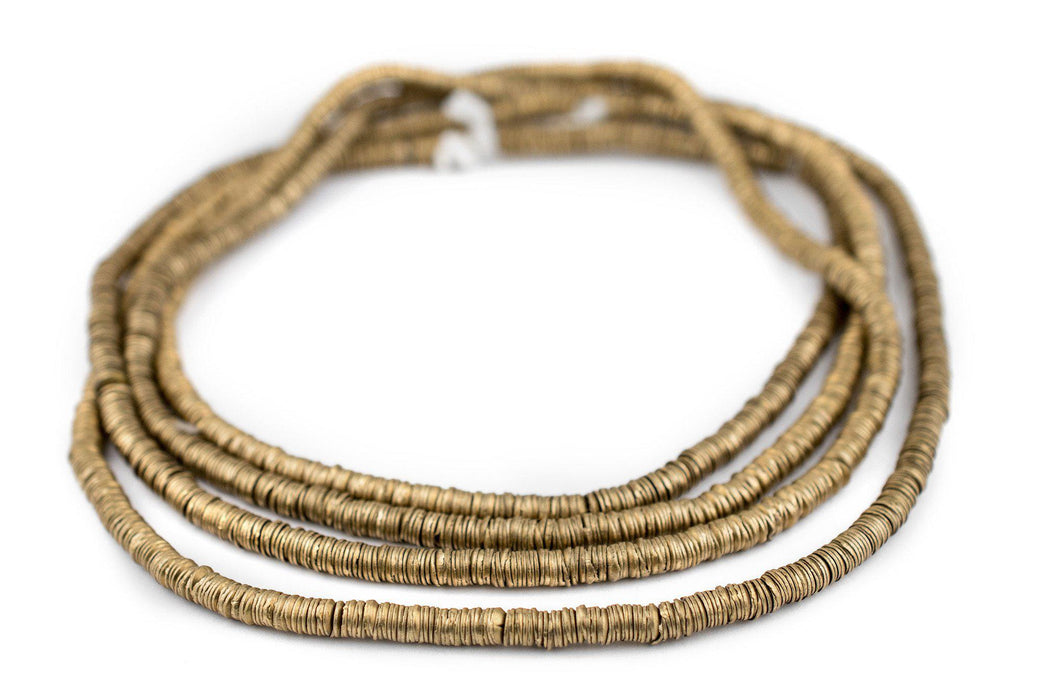 Brass Interlocking Crisp Beads (4mm) - The Bead Chest