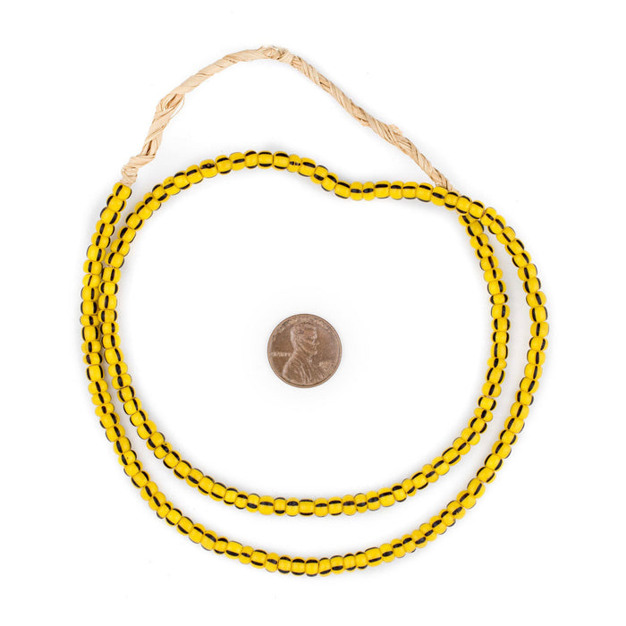 Yellow Jacket Glass Chevron Beads (5mm) - The Bead Chest