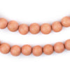 Orange Round Natural Wood Beads (10mm)