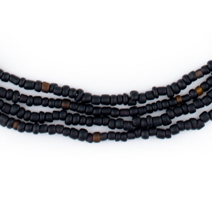 Black Matte Glass Seed Beads (3mm) - The Bead Chest