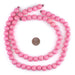 Neon Pink Round Natural Wood Beads (12mm) - The Bead Chest