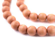 Orange Round Natural Wood Beads (10mm) - The Bead Chest
