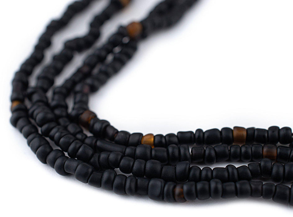 Black Matte Glass Seed Beads (3mm) - The Bead Chest