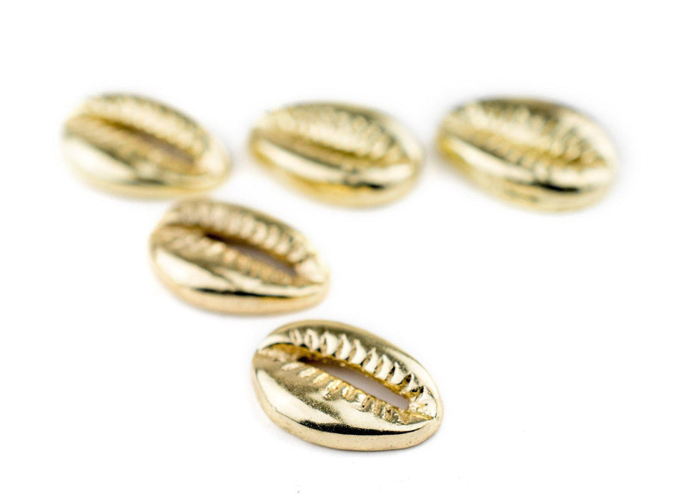 Gold Cowrie Shell Beads (Set of 5) - The Bead Chest