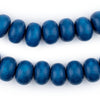Azul Blue Abacus Natural Wood Beads (10x15mm)