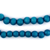 Aqua Blue Round Natural Wood Beads (8mm)