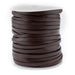 3.0mm Dark Brown Flat Leather Cord (75ft) - The Bead Chest