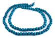 Aqua Blue Round Natural Wood Beads (8mm) - The Bead Chest