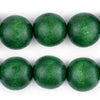 Green Round Natural Wood Beads (20mm)