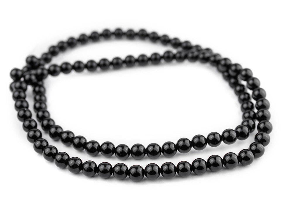 Round Black Obsidian Beads (8mm) - The Bead Chest