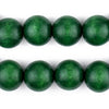 Green Round Natural Wood Beads (16mm)