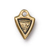 Antiqued Gold Woven Dart Charm (11x8mm)