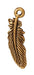 Antiqued Gold Feather Charm (23x7mm) - The Bead Chest