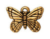 Antiqued Gold Monarch Butterfly Charm (12x16mm)