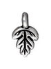 Antiqued Silver Oak Leaf Charm (11x6mm)