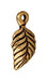 Antiqued Gold Birch Leaf Charm (15x7mm) - The Bead Chest