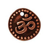 Antiqued Copper Om Coin Charm (11x11mm)