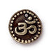 Antiqued Brass Om Coin Charm (11x11mm) - The Bead Chest