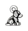 Antiqued Silver Dog Charm (10x8mm)