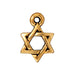 Antiqued Gold Star of David Charm (12x9mm) - The Bead Chest