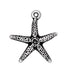 Antiqued Silver Sea Star Charm (20x18mm) - The Bead Chest