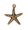 Antiqued Gold Sea Star Charm (20x18mm)