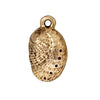 Antiqued Gold Abalone Shell Charm (16x9mm)
