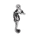 Antiqued Silver Sea Horse Charm (24x10mm) - The Bead Chest
