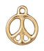 Gold Plated Peace Charm (19x16mm) - The Bead Chest