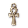 Antiqued Brass Ankh Charm (22x10mm)