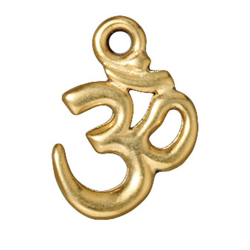 Gold Plated Open Om Charm (18x14mm) - The Bead Chest