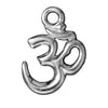 White Bronze Open Om Charm (18x14mm)