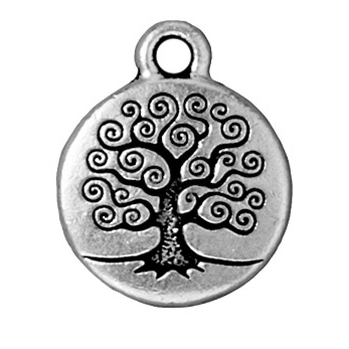 Antiqued Silver Tree of Life Charm (19x16mm) - The Bead Chest
