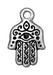 Antiqued Silver Hamsa Hand Charm (21x13mm) - The Bead Chest