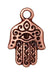 Antiqued Copper Hamsa Hand Charm (21x13mm) - The Bead Chest