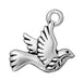 Antiqued Silver Peace Dove Charm (19x19mm) - The Bead Chest
