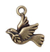 Antiqued Brass Peace Dove Charm (19x19mm) - The Bead Chest