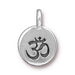 Antiqued Silver Om Charm (16x12mm) - The Bead Chest
