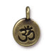 Antiqued Brass Om Charm (16x12mm) - The Bead Chest