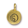 Antiqued Gold Yin Yang Charm (16x12mm)