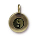 Antiqued Brass Yin Yang Charm (16x12mm) - The Bead Chest