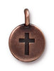 Antiqued Copper Cross Charm (16x12mm)