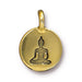 Antiqued Gold Buddha Charm (16x12mm) - The Bead Chest