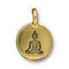 Antiqued Gold Buddha Charm (16x12mm)