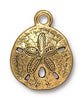 Antiqued Gold Sand Dollar Charm (21x17mm)